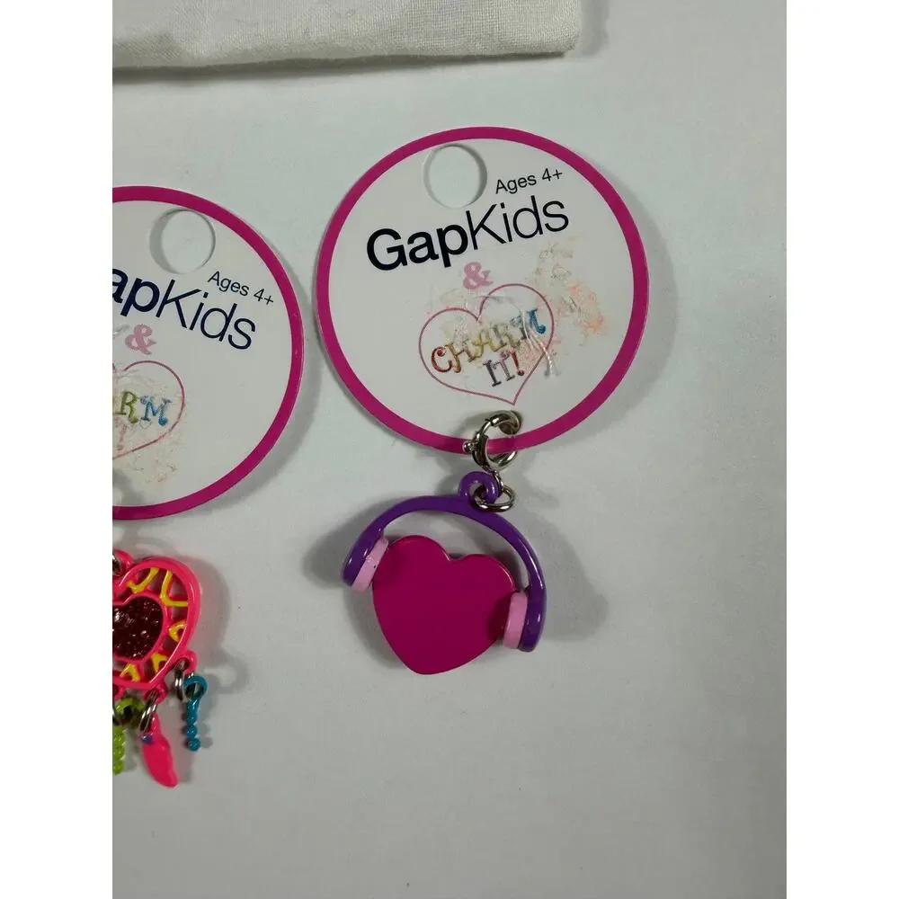 NEW GapKids CHARM IT! Heart Dreamcatcher & Headphones Charm Set